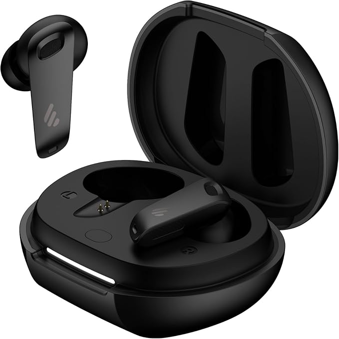 Edifier NeoBuds Plus -48dB Active Noise Cancelling Earbuds, Balanced Armature and 10mm Dynamic Driver, Hi-Res Sound, LHDC, LDAC, AI Clear Calls with 6 Mics, Wireless Charging, Bluetooth 5.4 - Black