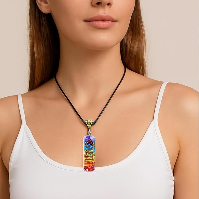 7 Chakra Crystal Tree of Life, Healing Crystal Trees for Home Decor, Office Desk Decor, Room Decor, Handmade Bonsai Tree for Positive Energy, Money, Good Luck Birthday Gifts for Women Plus 2 Necklaces