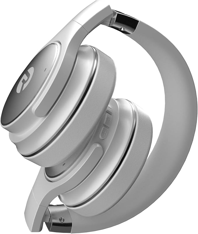 Raycon Everyday Wireless Bluetooth Over Ear Headphones, with Active Noise Cancelling, Awareness Mode and Built in Microphone, IPX 4 Water Resistance, 38 Hours of Battery Life (Frost White)