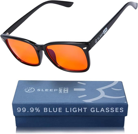 Blue Light Blocking Glasses for Women + Men - Better Sleep + Anti Eye Strain Protection - Computer Screens & Gaming