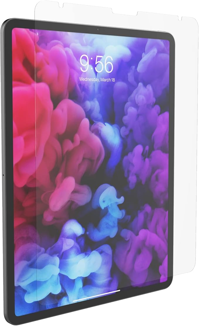 ZAGG InvisibleShield Glass Elite VisionGuard Screen Protector for Apple iPad Pro 12.9" (6th/5th/4th/3rd Gen), 3X Shatter Protection, Blue-Light Filtration, Maintains HD Clarity, Anti-Fingerprint Technology