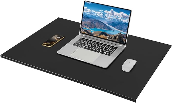 AKOZLIN 35.4"x22.8" Soft PU Leather Surface Office Desk Mouse Mat Pad with Full Grip Fixation Lip Table Blotter Edge-Locked Protector