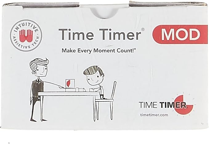 TIME TIMER MOD (Charcoal), A Visual Countdown 60 Minute Timer for Classrooms, Meetings, Kids and Adults Office and Homeschooling Tool with Silent Operation and Interchangeable Silicone Cover