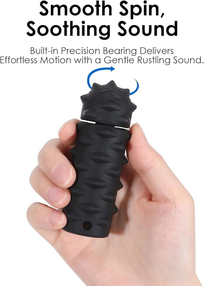 Spiky Grip Fidget Spinner – Soft Silicone Pain Stim Fidget Toy for Teens & Adults – Sensory Tool for ADHD, Autism, Anxiety & Stress Relief – Great Gift for Office or Travel