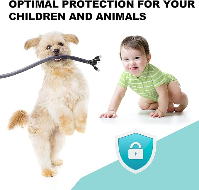 AGPTEK Cable Sleeve Cover, 2Pack 5ft - 1.8 inch Desk Cord Organizer Cable Hider, Home Office Wire Management Computer TV Wire Loom Tubing, Pet Proof Cord Protector, from Cat Dog Chewing, Black