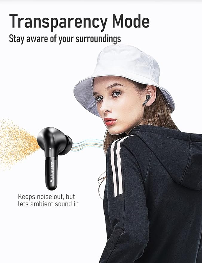 Euphony 501 Wireless Earbuds Bluetooth Headphones for iPhone and Android, Active Noise Cancelling Wireless Ear Buds (EU501)