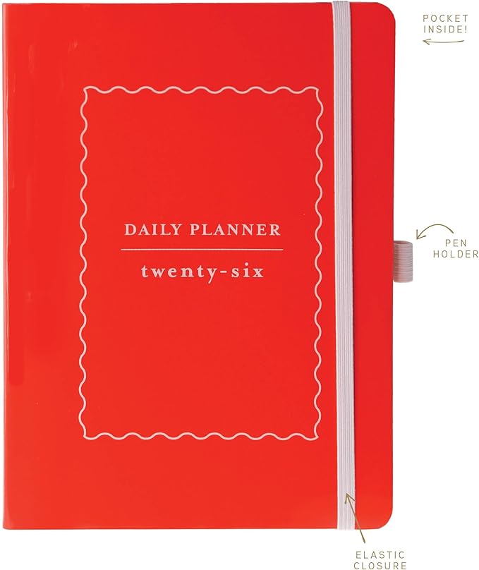 Graphique 2026 Apollo Business Planner | 18 Month Organizer, July 2025 - Dec. 2026 | Weekly & Monthly Spreads | To-Do List & Note Pages | Pen Loop | Vegan Leather | Glossy Orange | 6” x 8”