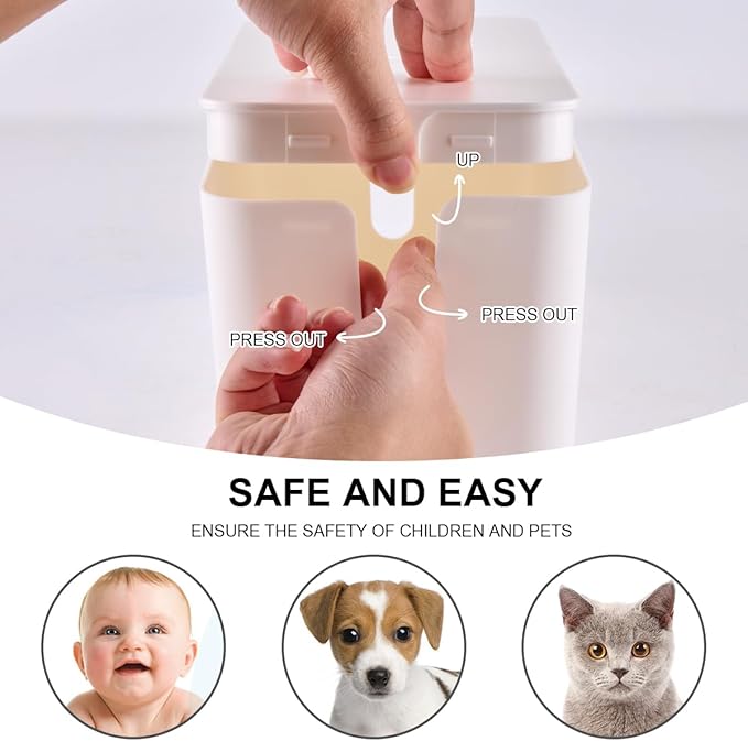 Cable Management Box, 2 Pack Large & Medium Cable Organizer Box with 17 PCS Cable Management Set, Cord Organizer Box to Hide Surge Protector on Desk or Floor (White)