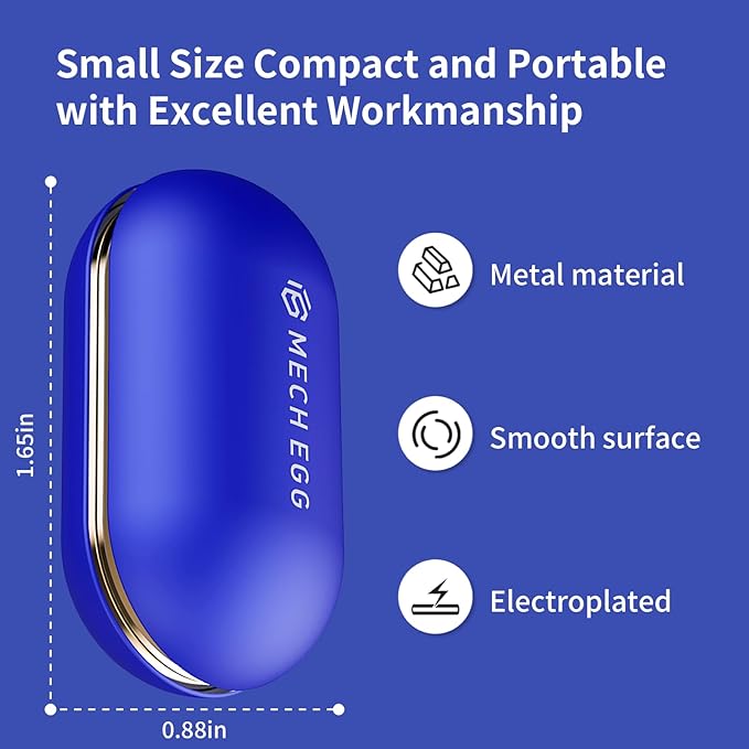 Mech Egg Fidget Slider Metal Fidget Toys EDC Clicky Slider Fidget Egg Sensory for Office Executive Desk Adults Relieve Stress ADHD/Autism (Blue)