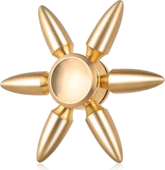 ATESSON Fidget Spinners Toy,Ultra Durable Stainless Steel Bearing High Speed 3-5 Min Precision Brass Metal Finger Spinner,EDC ADHD Stress Relief Anxiety Relieves Reducer for Kids and Adults