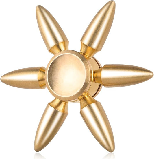 ATESSON Fidget Spinners Toy,Ultra Durable Stainless Steel Bearing High Speed 3-5 Min Precision Brass Metal Finger Spinner,EDC ADHD Stress Relief Anxiety Relieves Reducer for Kids and Adults