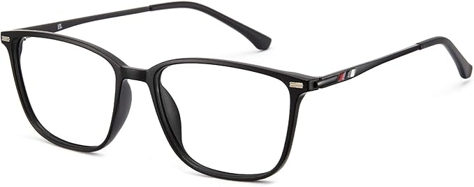 Cyxus Blue Light Blocking Glasses Men Women Computer Gaming Glasses Rectangle TR90 frame Anti Eyestrain UV400 Black