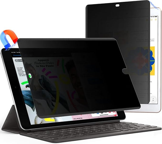 360° Magnetic Privacy Screen Protector for iPad 10.2" 9th/8th/7th Gen (2021 2020 2019), Anti Glare iPad 10.2 inch Privacy Filter, High Sensitive Bubble Free