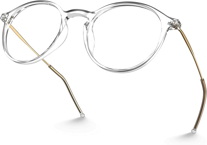 VISOONE Round Lightweight Blue Light Blocking Glasses Women Men Fashion Cute Thin Eyewear Niko