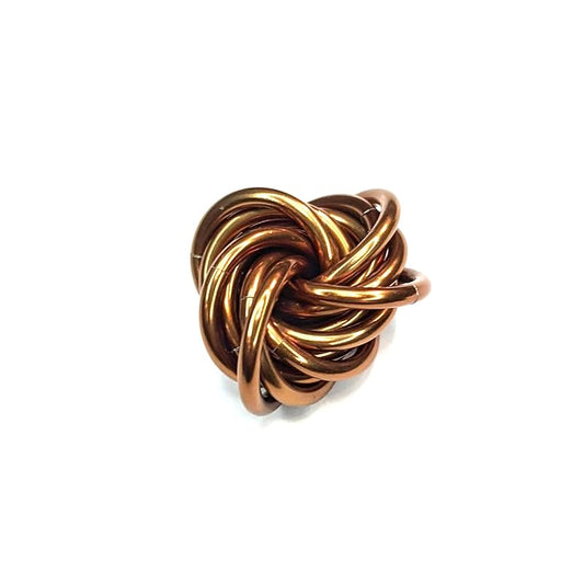 Möbii Fidget Ball (Solid Color): Quiet Mobius ADHD Anxiety Stim Stress Relief Toy Tool for Home Travel Office or Desk (Small, Full, Caramel)