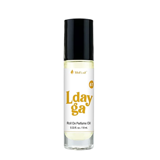 Well's Oil Roll-On Perfume Oil (Lady Ga) | Apricot Notes | Long-Lasting | Paraben-Free | 0.33 Fl Oz / 10 ml