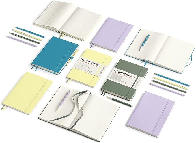 LEUCHTTURM1917 - Notebook Hardcover Medium A5-251 Numbered Pages for Writing and Journaling (Lilac, Dotted)