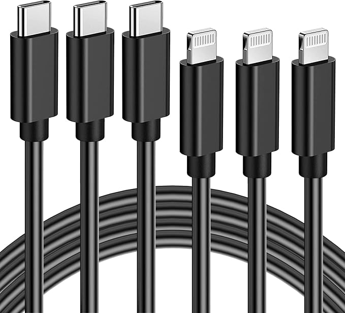 Quntis USB-C to Lightning Cable 3FT, 3Pack USBC iPhone Fast Charging Cable [Apple MFi Certified], Type C Lightning Charger Cord for iPhone 14 13 12 Mini Pro Max 11 X XS XR 8 Plus iPad AirPods, Black