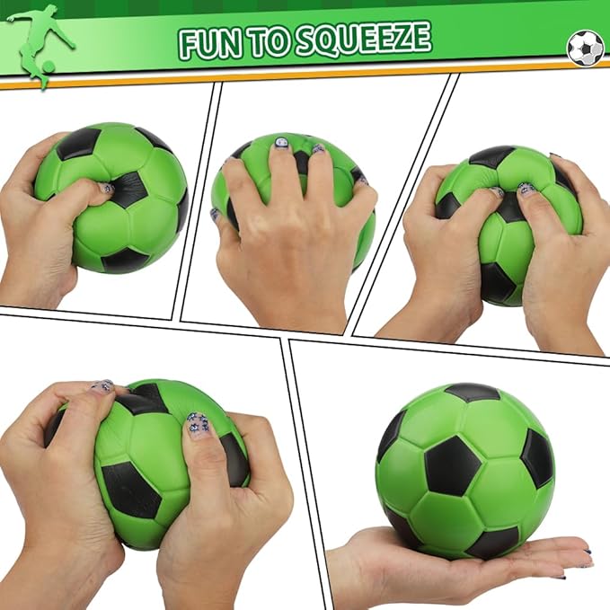 5 Inch Foam Mini Soccer Balls for Indoor Mini Soccer Hoops, Soft Squishy Soocer Slow Rising| Swimming Pool Balls Beach Balls Great Sport Gift for Adults & Kids Sensory Stress Balls No Need Pump