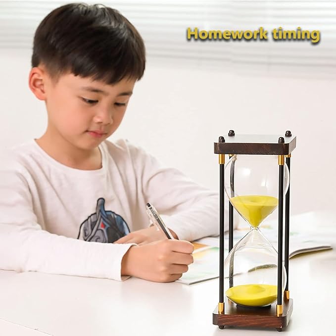 Hourglass Timer 30 Minutes Sand Timer for Gift 0.5 Hour Glass Sand Clock for Home/Desk/Office Decor and Classroom Timer (Purple, 30 Minutes)