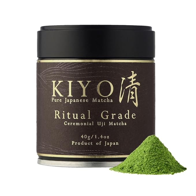 Kiyo Matcha Ritual Grade Wakyo Ceremonial Uji Matcha - Pure Japanese First Harvest Ceremonial Grade Matcha Green Tea Powder from Uji, Japan (40g/1.4oz)