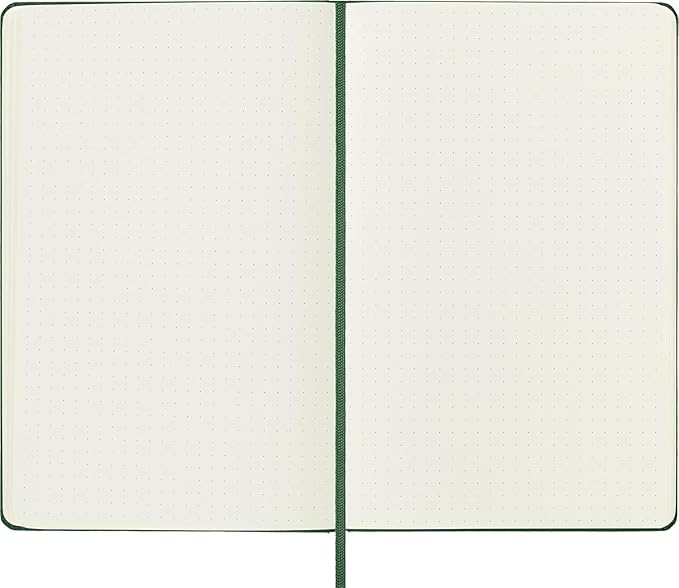 Moleskine Classic Notebook, Hard Cover, Large (5" x 8.25") Dotted, Myrtle Green, 240 Pages