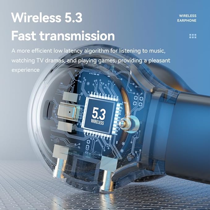 Open Ear Headphones, Wireless Earbuds for Running Gym, Sweat Proof Sport Earbuds with Noise Cancelling Microphone, Long Battery Life, Wireless Charging for iOS Android (White)