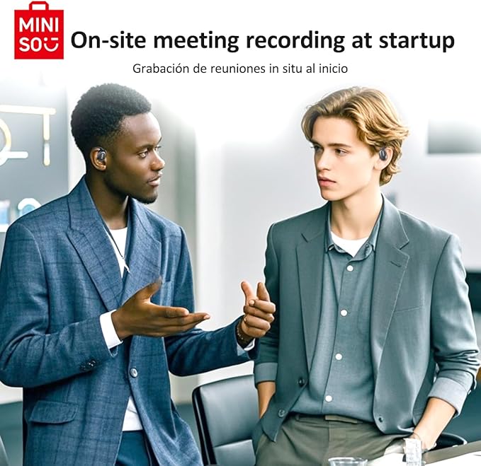 MINISO Al Translation True Wireless OWS Headphones MS156, Support 135 Languages Bluetooth Open Ear Earphones, Long Battery Life HiFi Stereo Sound Wireless Earhooks Headset for Sport