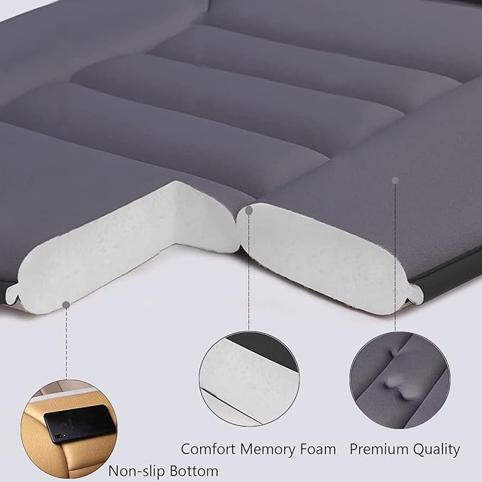 Big Ant Car Seat Cushion Pad Memory Foam Seat Cushion,Pain Relief Memory Foam Cushion Comfort Seat Protector for Car Office Home Use,Gray