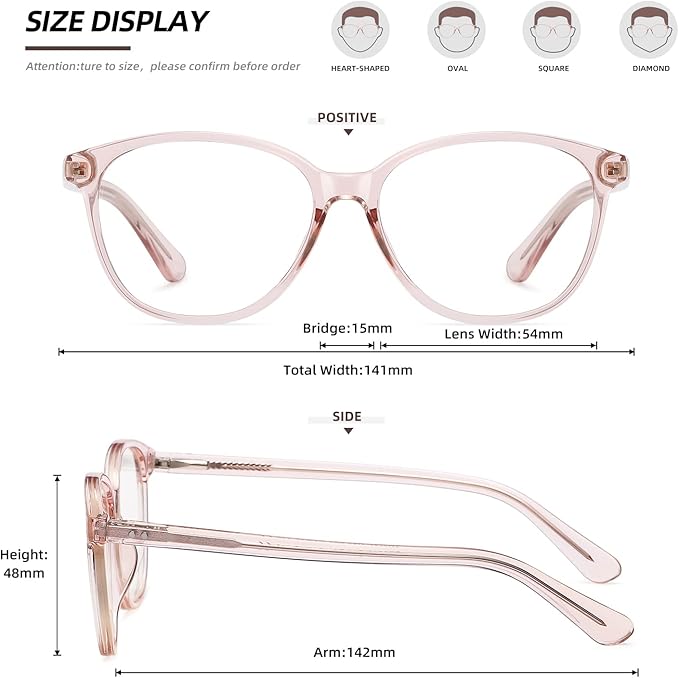 MEETSUN Blue Light Blocking Glasses for Women Cat Eye Blue Light Glasses TR Frame Anti Eyestrain UV Glare Computer Gaming Eyeglasses(Light Pink Frame)