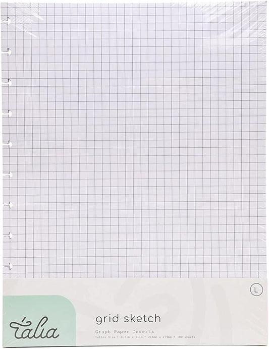 Talia Discbound Notebook Refills (Grid Pages, Letter (8.5in x 11in))
