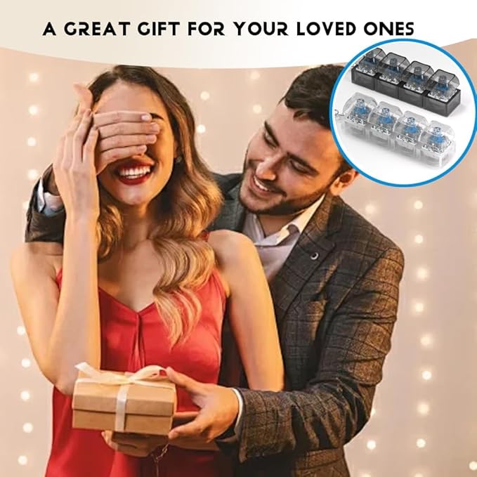 2 Pcs Keyboard Fidget Toy for Adults Fidget Clicker Decompression Fidget Keychain Stress Relief Presents for Adult to Relief Stress Pass The Time（Black and White）