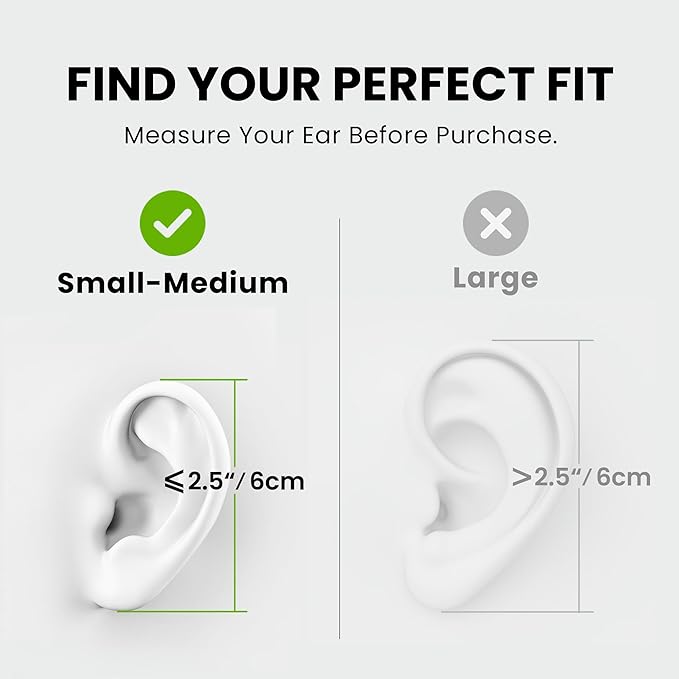 Avantree Resolve (Small-Medium) – Wired Open-Ear Earbuds w/Mic & Over-Ear Hook, for Women, Kids & Young Men w/Small Ears, Ideal for Office, Outdoor & Home, Lightning Connector
