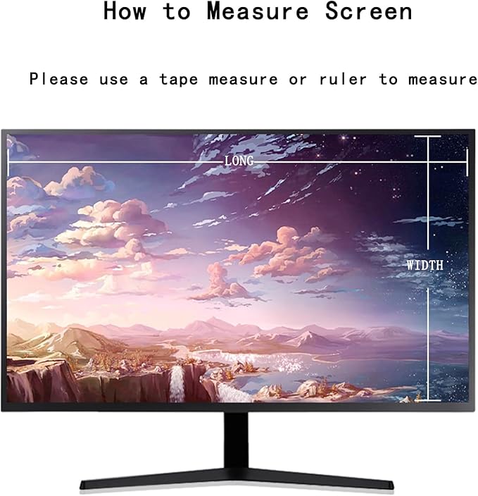 27.5" Privacy Screen Filter for Widescreen 16:9/10 Aspect Ratio Anti-Glare/Anti Blue Light/Anti Scratch Film, Glare Relieve Screen Filter Shield Blue Light Filter. Size is(610 * 340 mm).