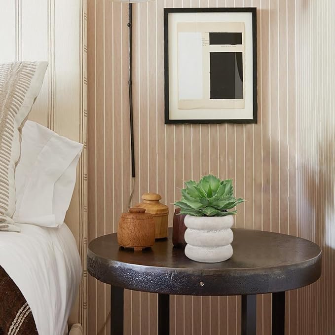 Fake Plants Succulents Artificial Agave Succulent Plants Faux Aloe Potted Plant in White Glaze Ceramic Pot for Desk Modern Office Living Room Table Shelf Bathroom Home Indoor Outdoor Decor