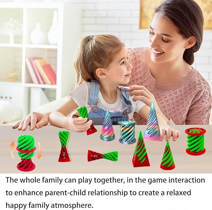 3 Packs Impossible Cone,Spiral Cone Fidget Toy,Impossible Cones passthrough Impossible Pyramid for Relaxing,Spiral Fidget Toy passthrough Impossible Cone,Birthday for Adults & Kids