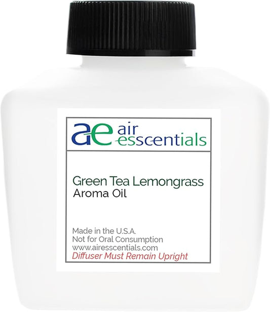 Green Tea & Lemongrass Aroma Oil, Essential Oils Blend for Diffusers & Scent Machines, Blend of Lemongrass & Leafy Greens, Aromatherapy, Cold Air Diffuser Compatible, 100 mL