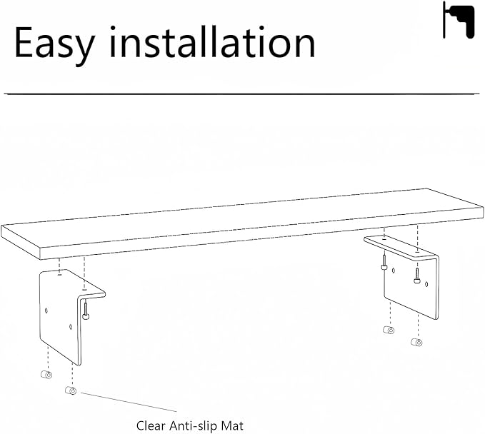 Anti-slip Monitor Stand Riser 2.16/3.34 Inch 2 Height Adjustments Clear Acrylic Stand with Clear Anti-slip Mat, Desk Accessories Screen/PC/Printer/Laptop/Mirror Riser 7.8 x 15.7 Inch (Black)