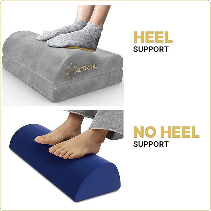 Foot Rest for Underdesk at Work-Ergonomic Footrest Under Desk Foot Stool for Pain Relief with Washable Covers-Non-Slip Under Desk Footrest Office, Home & Travel-Adjustable Office Foot Rest