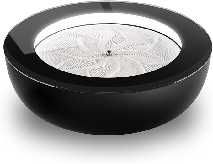 Homedics Drift Sandscape, Perpetual Motion Machine, Zen Garden, Meditation Accessories, Decorative Sandscape, Bluetooth, iOS, Android, by Homedics (16 Inch (Medium), Black)