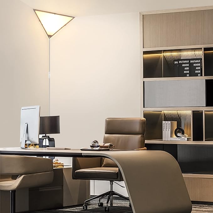 Corner Lights for Living Room, 2 Pack Corner Light with Switch, Plug in Ceiling Light with Acrylic White Shade, Modern Triangle Lights for Wall, Corner Lights for Bedroom, Office, Apartments