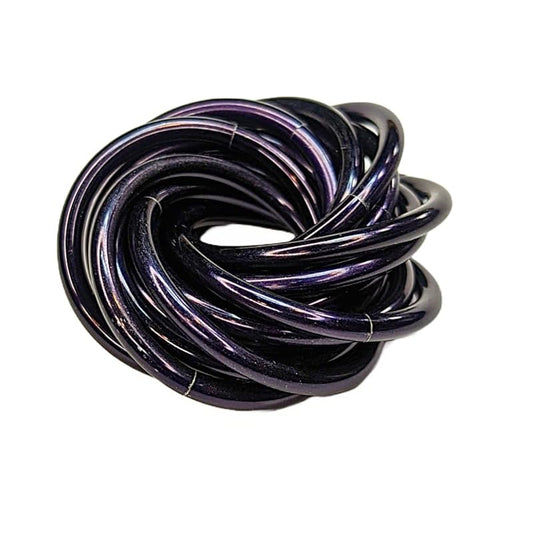 Möbii Fidget Ball (Solid Color): Quiet Mobius ADHD Anxiety Stim Stress Relief Toy Tool for Home Travel Office or Desk (Small, Half, Onyx)