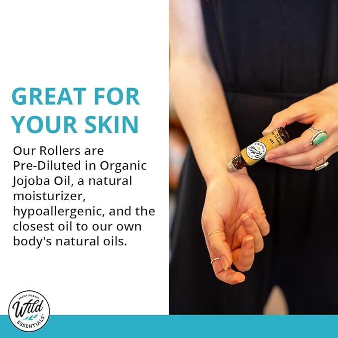 Health Defense 10ml Roll On, Immune Booster, Organic Jojoba Oil, Made with 100% Pure Essential Oils, Ready to Use