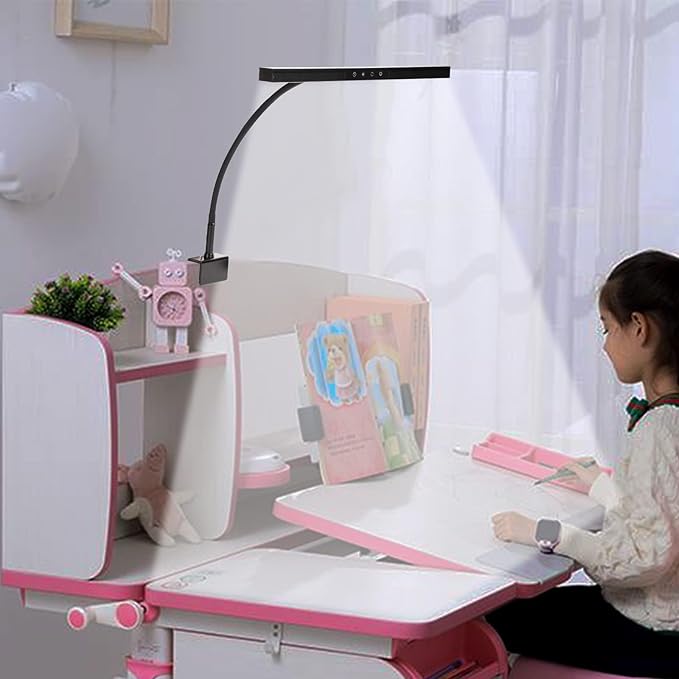 Piano Lamp with 3 Color Modes, Adjustable Height & Direction - Desk Light with Auto-Off Timer - Wide Illumination Music Stand Light