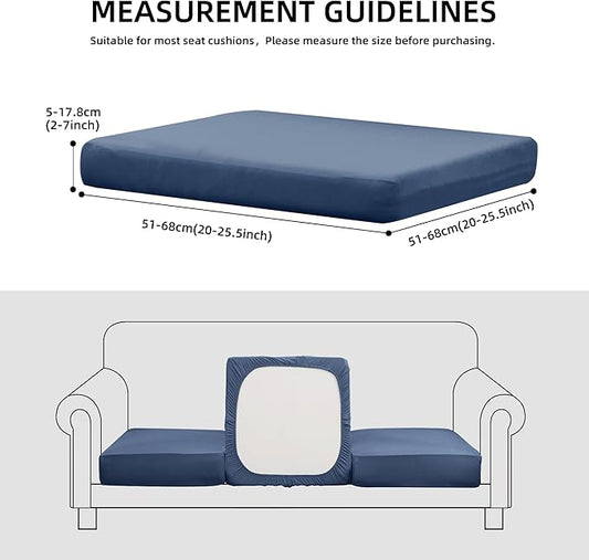 8Pcs Stretch Patio Cushion Covers Waterproof Outdoor Cushion Covers,Outdoor Couch Covers Patio Couch Cover Slipcovers, for Furniture Protector Cover Replacement(Cover Only) (Grayish Blue)