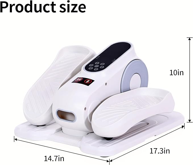 Under Desk Elliptic Leg Exercise Machine, 12 Speed Adjustment, Forward and Backward Movement, Suitable for Elderly Leg Exercise Oval Machine Seniors Oval Foot Pedal Machine