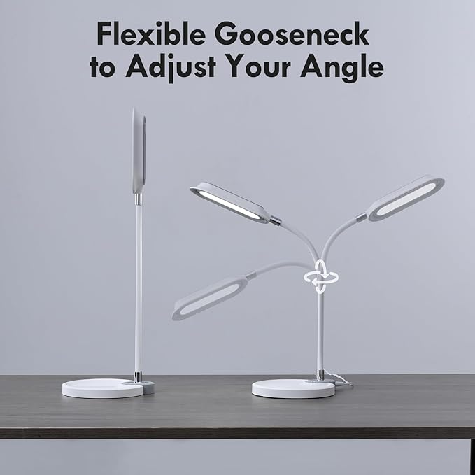 WILIT LED Desk Lamp, 800LM Bright Dimmable Table Lamp with 3 Color Modes, Bedside Lamp with Storage Base, Study Lamp with Adjustable Gooseneck, Reading Lamps for Home Office Dorm