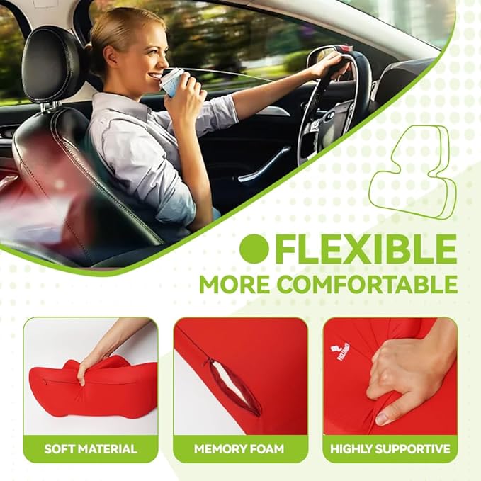 Lumbar Support Pillow, Memory Foam Cushion, Improve Posture and Relieve Low Back Pain, Lumbar Support for car Seats, Gaming Chairs, Office Chairs, wheelchairs