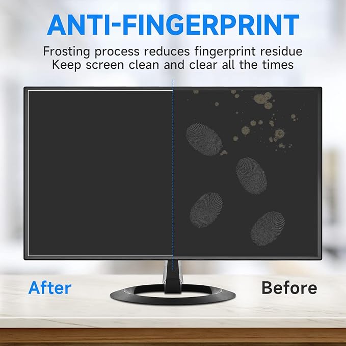 2 Pack 24 Inch Anti Glare Matte Screen Protector for 24 Inch 16:9 Sceptre/LG/Dell/HP/Acer/ViewSonic/ASUS/Aoc/Samsung Widescreen Monitor, Eye Protection Anti Scratch & Anti Glare Film