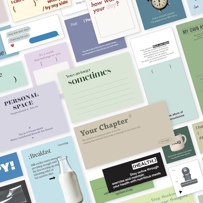 Monolike Today's Record Sticker Pack Series.2 (102Pcs) - Variety Pack, Journal, Scrapbook, Waterproof, Fancy Sticker